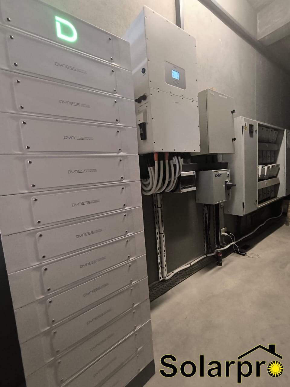 Commercial solar inverter and battery installation by Solarpro Zimbabwe